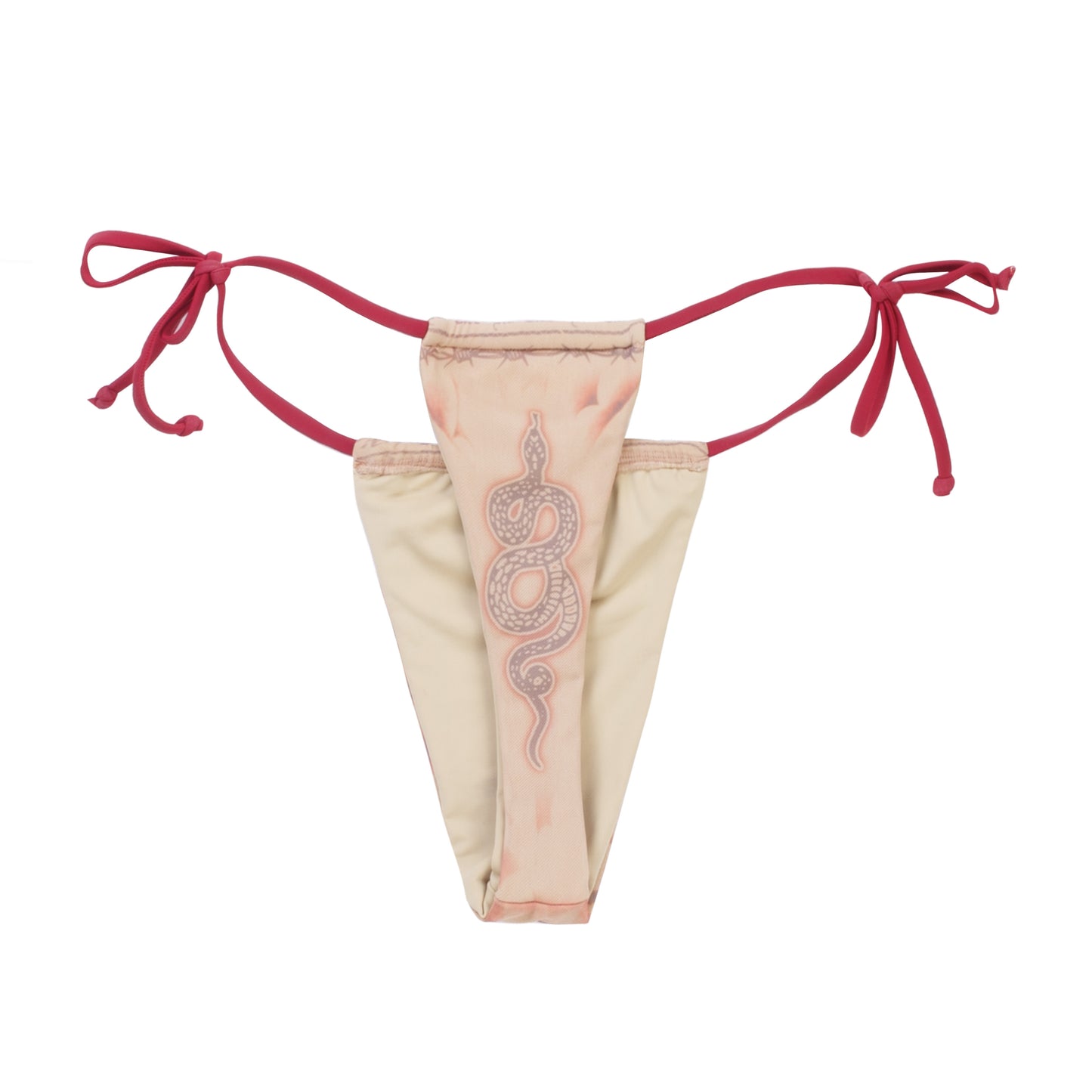 Temporary Tattoo Bikini Garnet Red