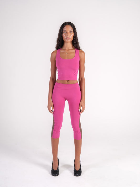 Jill Capris Raspberry & Chocolate