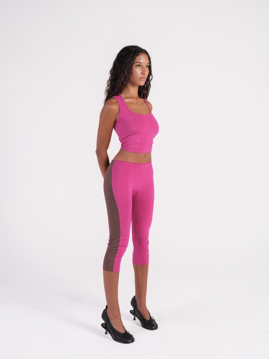 Jill Capris Raspberry & Chocolate