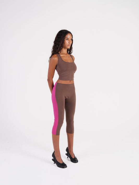 Jill Capris Chocolate & Raspberry