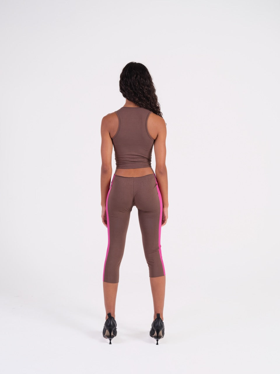 Jill Capris Chocolate & Raspberry