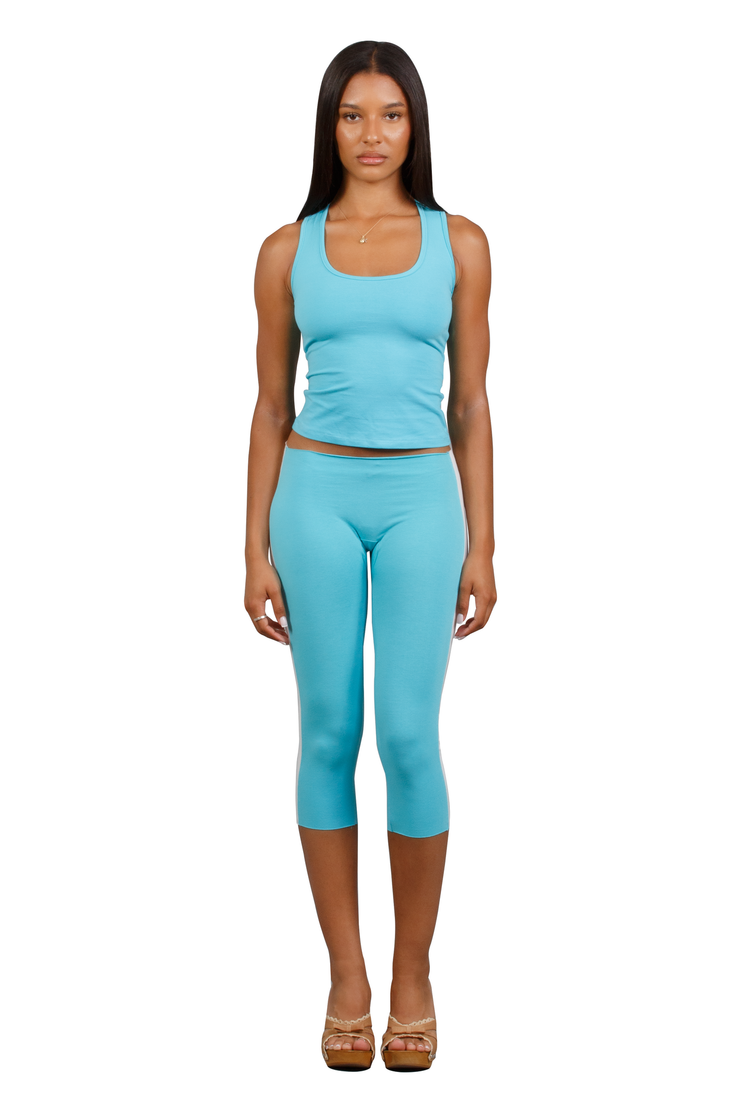 JILL CAPRIS TURQUOISE & WHITE