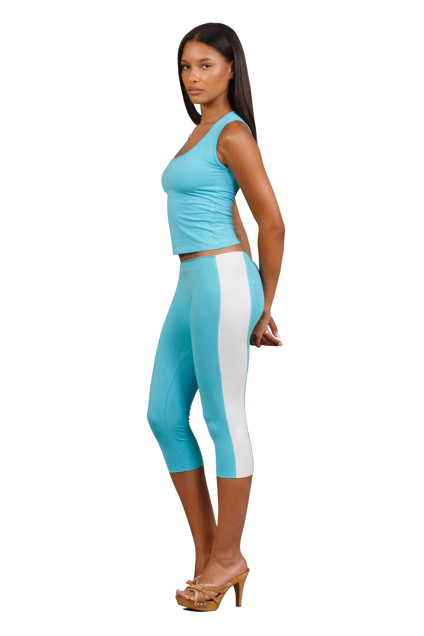 JILL CAPRIS TURQUOISE & WHITE