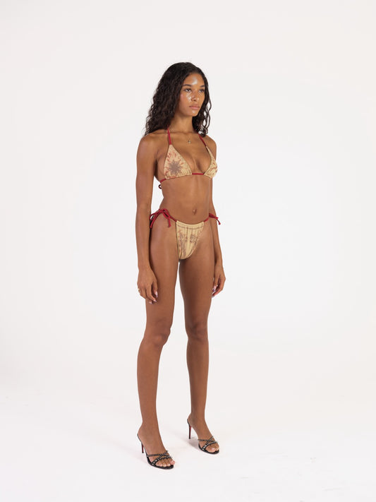 Temporary Tattoo Bikini Garnet Red